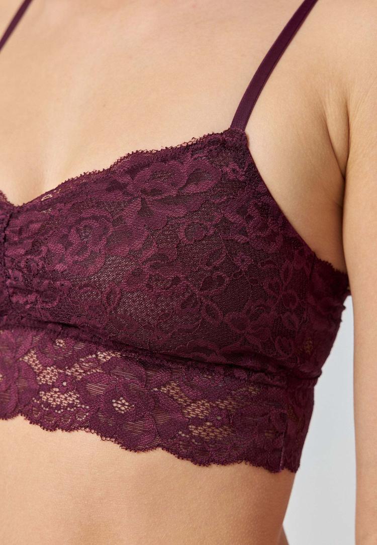 Snocks Snocks Spitzen-BH BH Damen - Weinrot - 5 | SportScheck