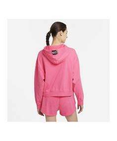 Rückansicht von Nike Washed Hoody Damen Sweatshirt Damen pinkschwarz