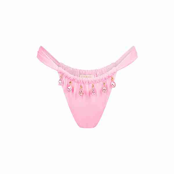 Moda Minx Selene Droplet Rouched Fixed Bikini Hose Damen Pink