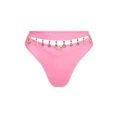 Moda Minx Hera Droplet Cut Out High Waist Bikini Hose Damen Pink