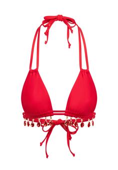 Moda Minx Selene Droplet Double Strap Triangle Bikini Oberteil Damen Red
