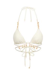 Moda Minx Valentina Coin Waist Wrap Triangle Bikini Oberteil Damen Coconut