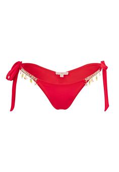 Moda Minx Seychelles Tie Side Brazilian Bikini Hose Damen Red