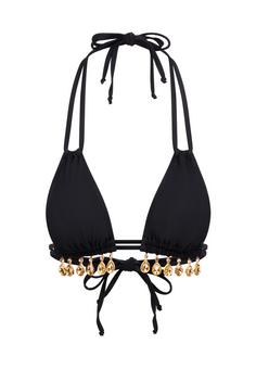 Moda Minx Selene Droplet Double Strap Triangle Bikini Oberteil Damen Black