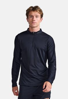 Rückansicht von 2XU Light Speed Tech 1/4 Zip Funktionsshirt Herren black-black reflective