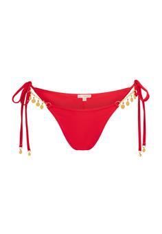 Moda Minx Valentina Coin Tie Side Bikini Hose Damen Red