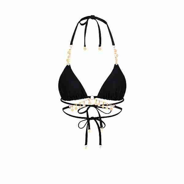 Moda Minx Valentina Coin Waist Wrap Triangle Bikini Oberteil Damen Black