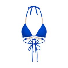 Moda Minx Seychelles Triangle Wrap Bikini Oberteil Damen Azure Blue