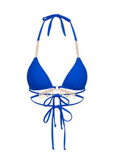 Moda Minx Seychelles Triangle Wrap Bikini Oberteil Damen Azure Blue