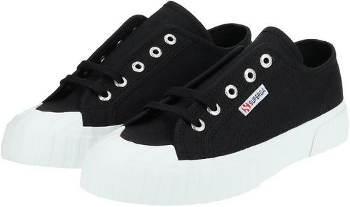 Rückansicht von Superga Sneaker Sneaker Schwarz/Weiß