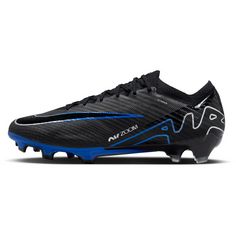 Rückansicht von Nike Mercurial Vapor Zoom 15 Elite Fußballschuhe Herren schwarz / blau