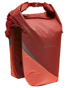 Rückansicht von VAUDE Road Master Urban (Double) Fahrradtasche dark cherry