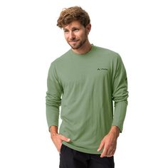 Rückansicht von VAUDE Men's Yaras LS Wool Shirt T-Shirt Herren willow green