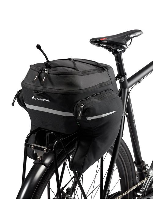 Rückansicht von VAUDE Silkroad Plus (i-Rack) Fahrradtasche black