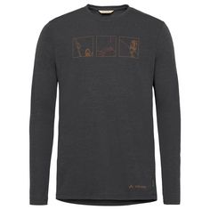 VAUDE Men's Rosemoor LS T-Shirt III T-Shirt Herren black/silt brown