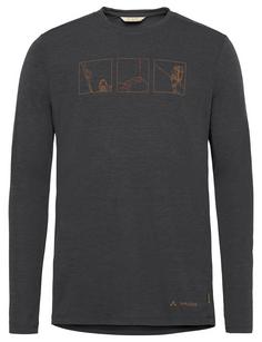 VAUDE Men's Rosemoor LS T-Shirt III T-Shirt Herren black/silt brown