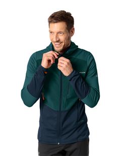 Rückansicht von VAUDE Men's Monviso Hooded Grid Fleece Jacket Outdoorjacke Herren mallard green