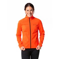 Rückansicht von VAUDE Women's Matera Softshell Jacket II Outdoorjacke Damen neon orange