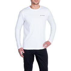 Rückansicht von VAUDE Men's Brand LS Shirt T-Shirt Herren white