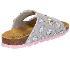 Rückansicht von LICO Pantolette Sandalen Kinder grau/rosa
