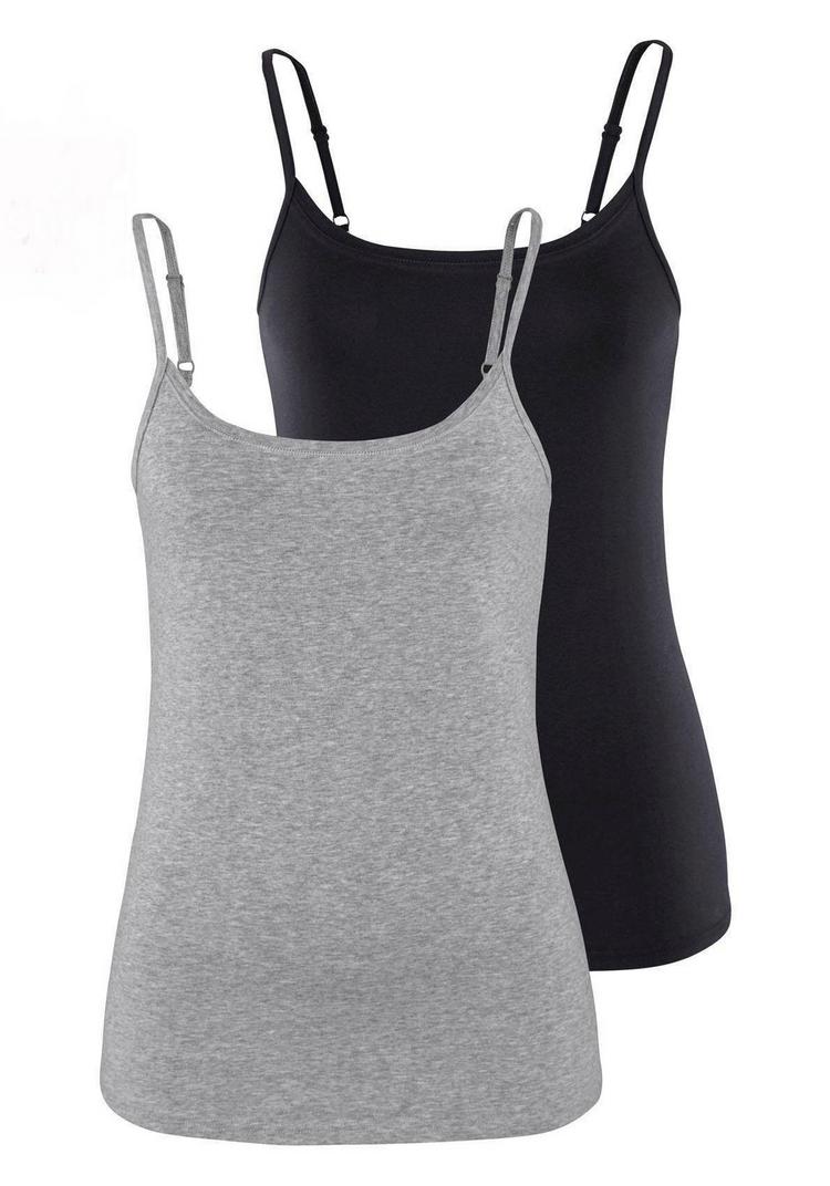 Vivance Vivance Spaghettitop Spaghettitop Damen - grau - schwarz - 0 | SportScheck