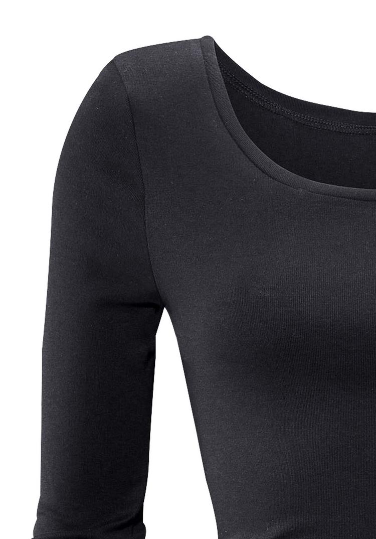 Bench Bench Langarmshirt Langarmshirt Damen - rose - schwarz - 2 | SportScheck