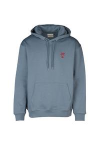 Cleptomanicx Sketch Gull Hoodie Herren - Blue Mirage