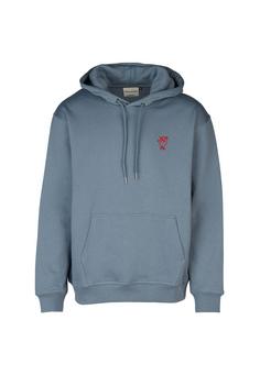 Cleptomanicx Sketch Gull Hoodie Herren Blue Mirage