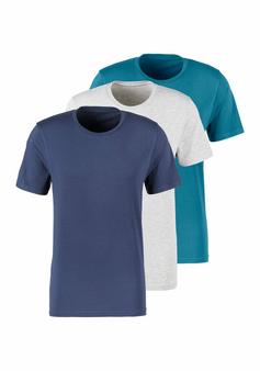 BRUNO BANANI T-Shirt T-Shirt Herren navy, grau-meliert, petrol