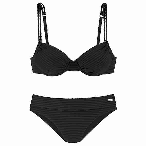 VENICE BEACH Bügel-Bikini Bikini Set Damen schwarz