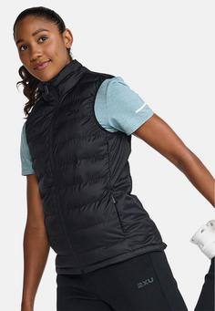 Rückansicht von 2XU Commute Packable Insulation Vest Steppweste Damen black/black