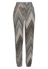 Lascana Jerseyhose Printhose Damen - schwarz-braun-creme bedruckt