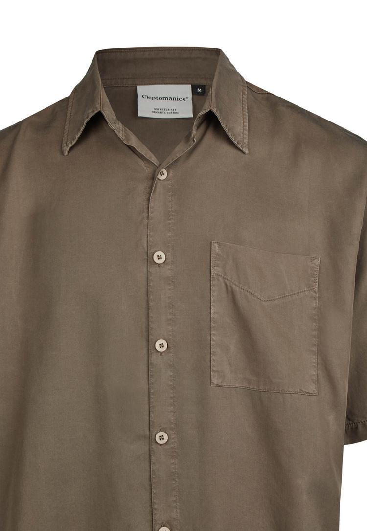 Cleptomanicx Cleptomanicx Easy Kurzarmhemd Herren - Shitake - 2 | SportScheck