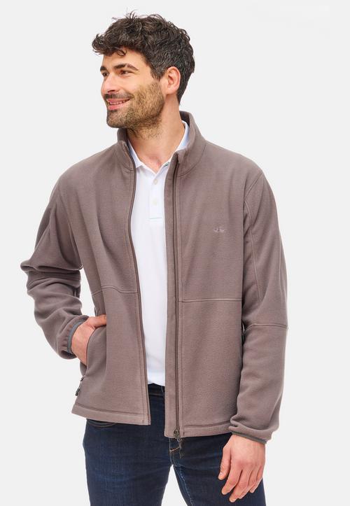 Rückansicht von Jeff Green Ivar Fleecejacke Herren Dark Gull Grey