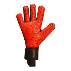Rückansicht von Uhlsport Supergrip+ HN Maignan #353 TW-Handschuhe Torwarthandschuhe orangeschwarz