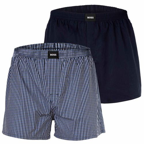 Rückansicht von Boss Web-Boxershorts Boxershorts Herren Blau