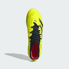 Rückansicht von adidas Predator 24 Pro FG Fußballschuh Fußballschuhe Team Solar Yellow 2 / Core Black / Solar Red
