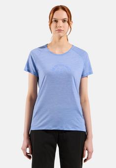 Rückansicht von Odlo Fahrradtrikot Damen Blue heron melange(21076)