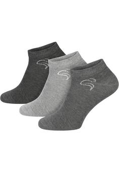 Black Snake 3 Pack Sneaker Socken Smooth Style Laufsocken Anthrazit Grau Hellgrau