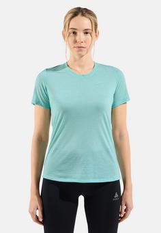 Rückansicht von Odlo Funktionsshirt Damen Aqua Haze melange(21089)