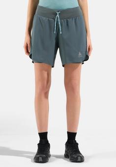 Rückansicht von Odlo Laufshorts Damen dark slate(10612)