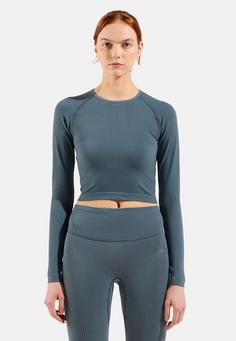 Rückansicht von Odlo Laufshirt Damen dark slate(10612)