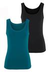 Vivance Tanktop Tanktop Damen - petrol - schwarz