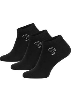 Black Snake 3 Pack Sneaker Socken Smooth Style Sneakersocken Schwarz