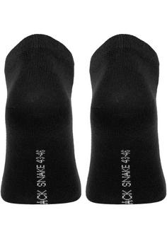 Rückansicht von Black Snake 3 Pack Sneaker Socken Smooth Style Laufsocken Schwarz