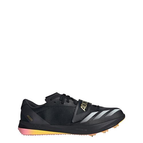 Rückansicht von adidas Adizero TJ/PV Leichtathletikschuh Multifunktionsschuhe Core Black / Zero Metalic / Spark