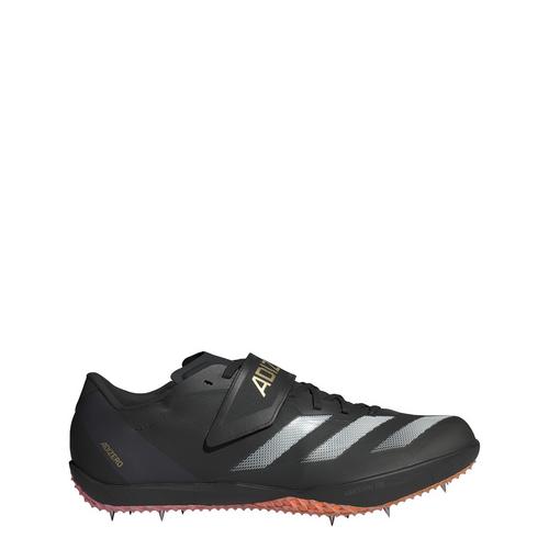 Rückansicht von adidas Adizero HJ Leichtathletikschuh Multifunktionsschuhe Core Black / Zero Metalic / Spark