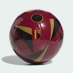 Rückansicht von adidas Fusssballliebe Belgien Club Ball Fußball Team Colleg Burgundy / Black / Khaki / Pantone