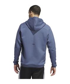 Rückansicht von adidas Kapuzenjacke Sweatjacke Herren blau