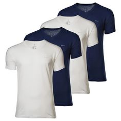 GANT T-Shirt T-Shirt Herren Marineblau/Weiß
